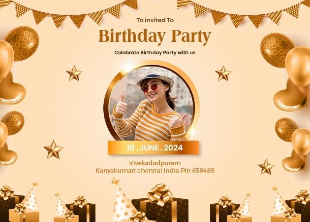 birthday celebration invitation template